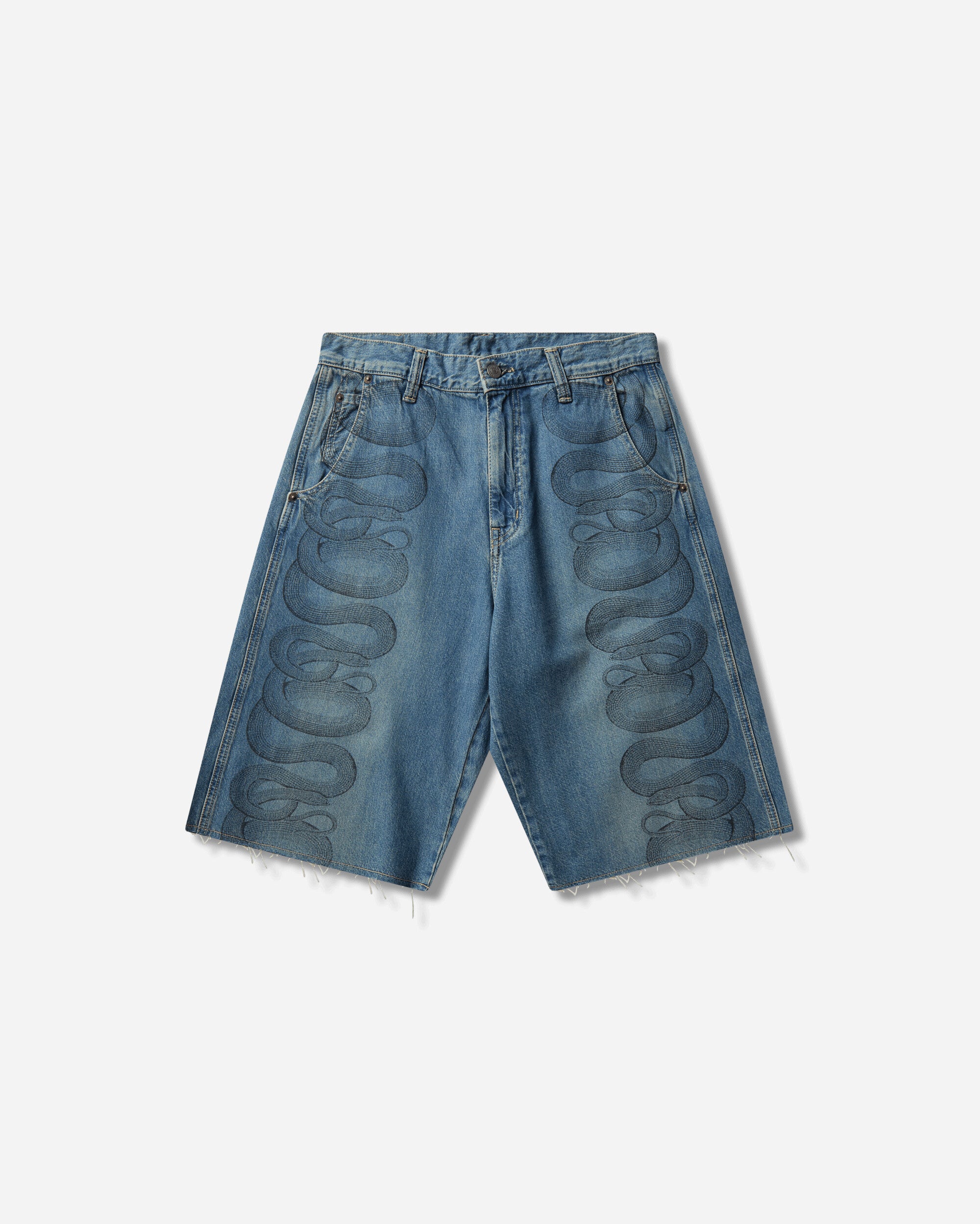 Hysteric Glamour Snake Loop Denim Shorts Indigo Shorts Denim Short 02261AM04 44