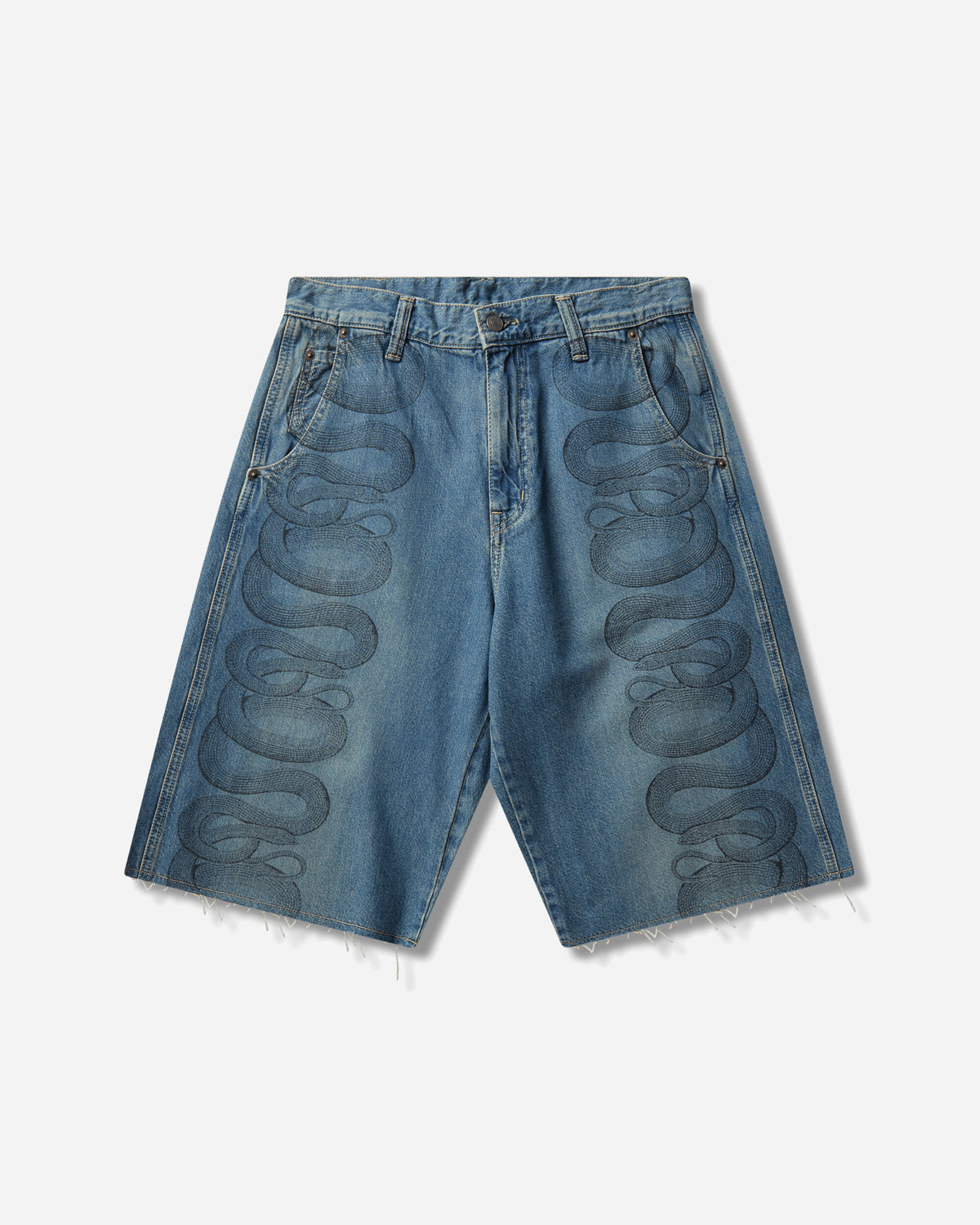 Hysteric Glamour Snake Loop Denim Shorts Indigo Shorts Denim Short 02261AM04 44