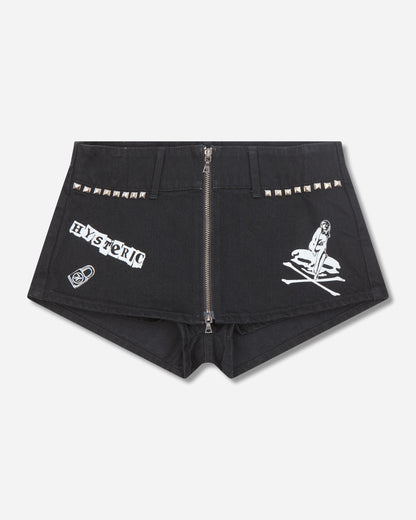 Hysteric Glamour Wmns Logo & Padlock Denim Shorts Black Shorts Denim Short 01263AM01 96