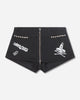 Hysteric Glamour Wmns Logo & Padlock Denim Shorts Black Shorts Denim Short 01263AM01 96
