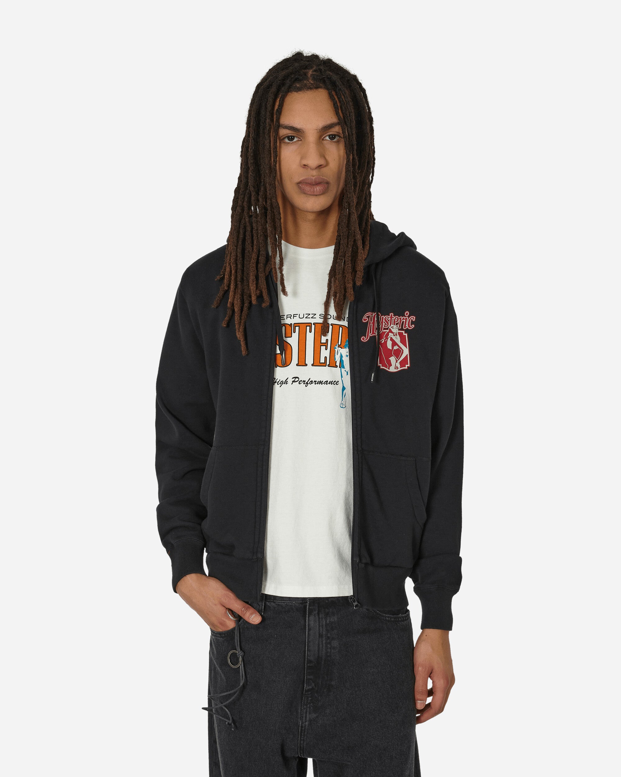 Hysteric Glamour Back Again Zip Hoodie Black - Slam Jam® Official