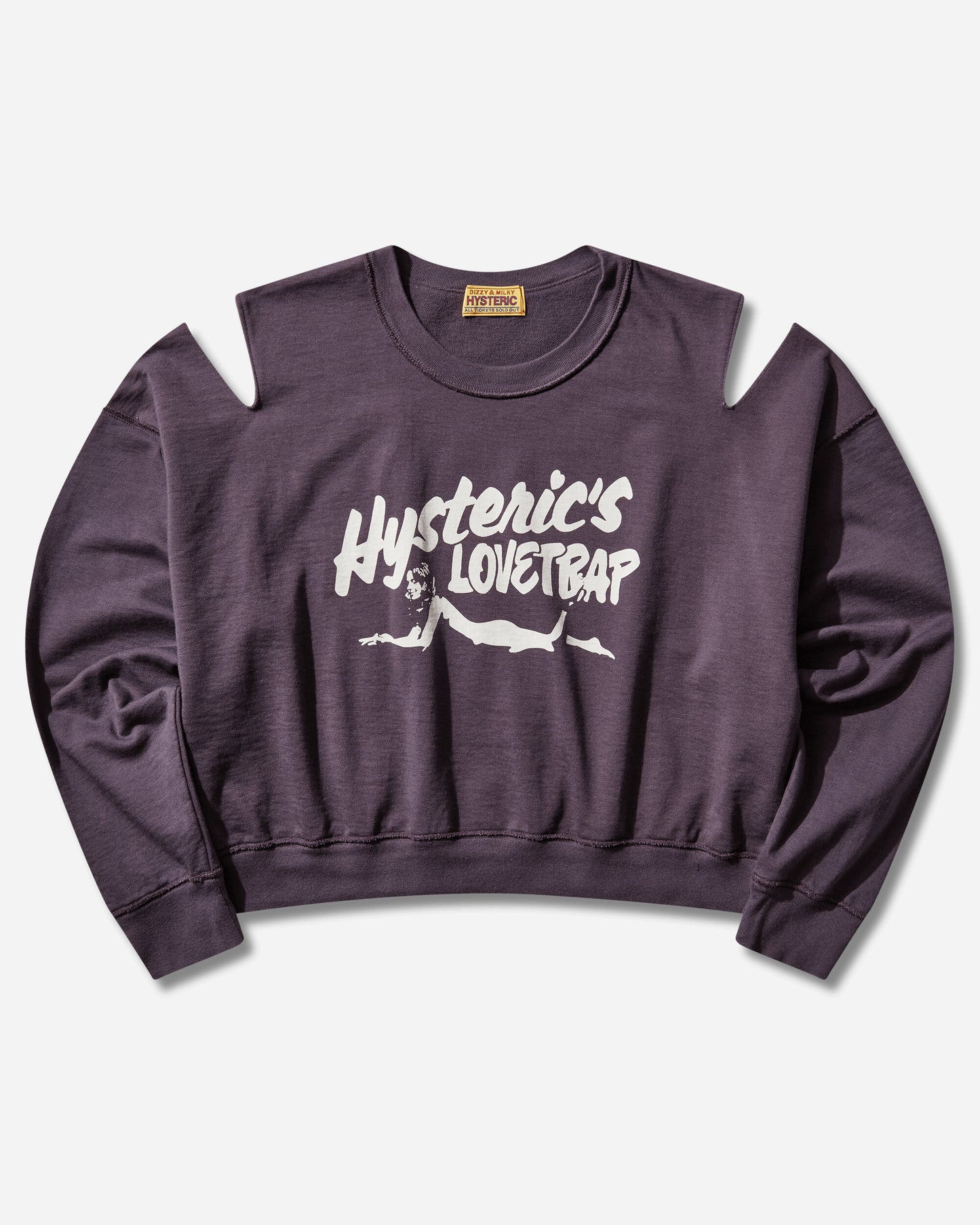 Hysteric Glamour Hysteric Lovetrap Short Sweatshirt Purple Sweatshirts Hoodies 01261CS01 55