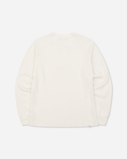 Hysteric Glamour Diamond Logo Henley Neck Sweatshirt White T-Shirts Longsleeve 02263CS08 00