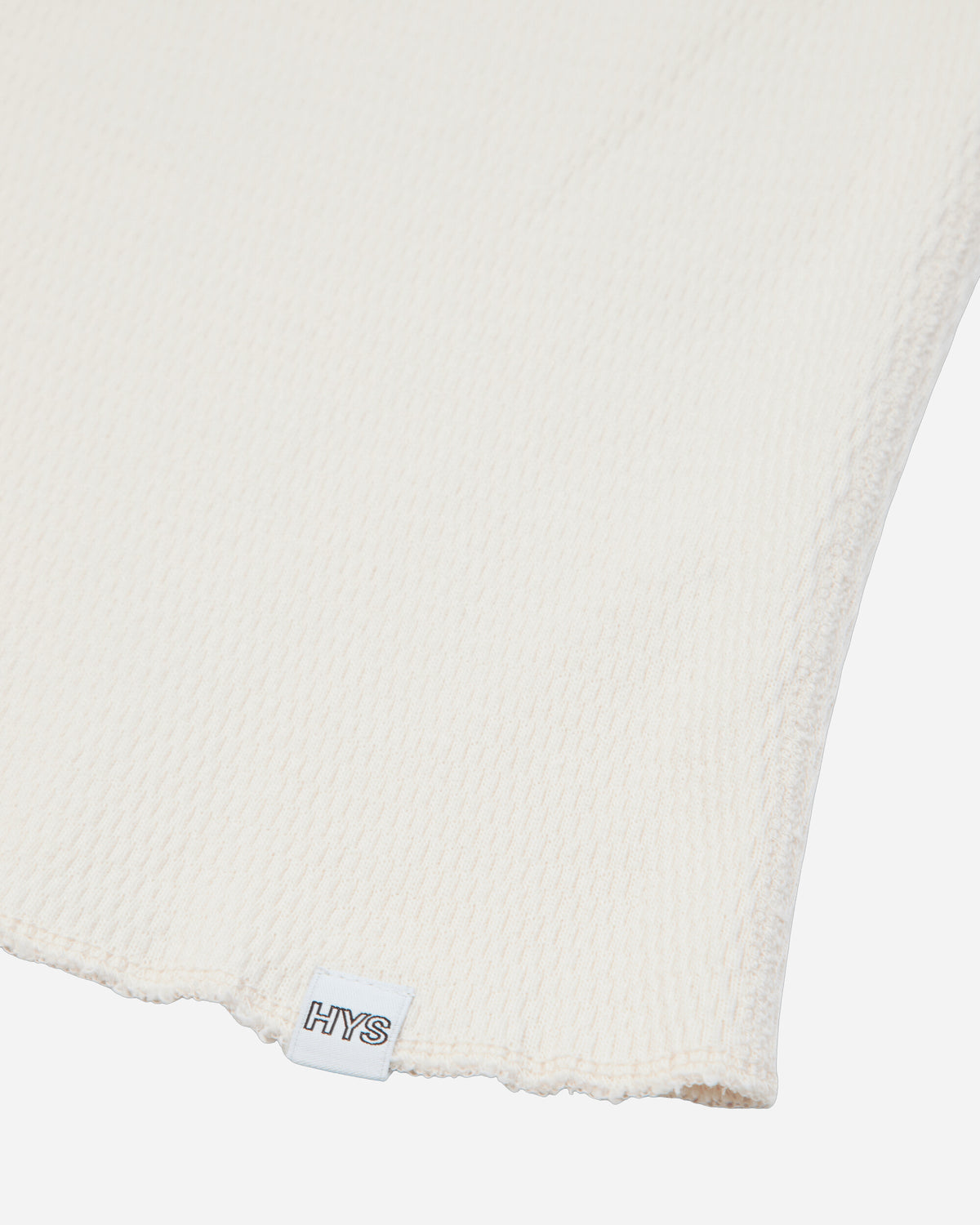 Hysteric Glamour Diamond Logo Henley Neck Sweatshirt White T-Shirts Longsleeve 02263CS08 00