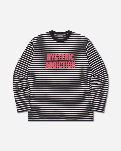 Hysteric Glamour Hysteric Addiction T-Shirt Black T-Shirts Longsleeve 02263CL08 96