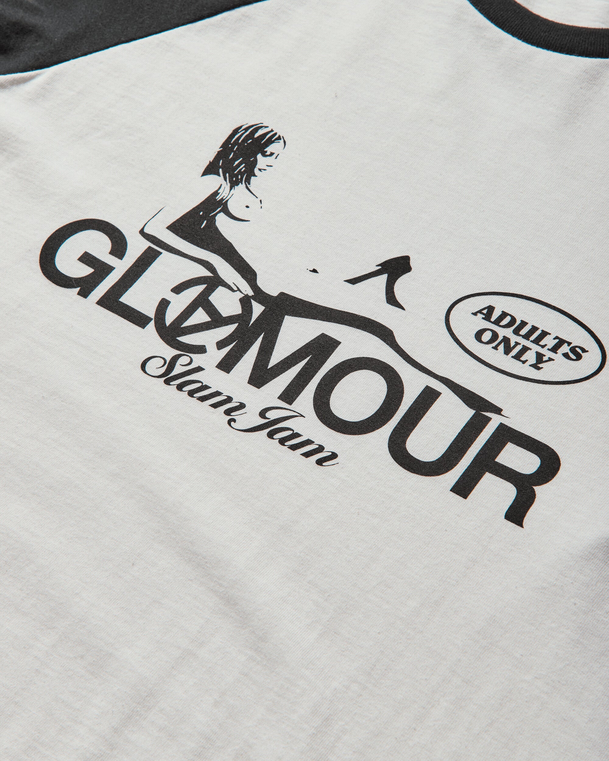 Hysteric Glamour Hysteric Glamour X Slam Jam Raglan Long Sleeve T-Shirt White/Black T-Shirts Longsleeve 02253CL182 00