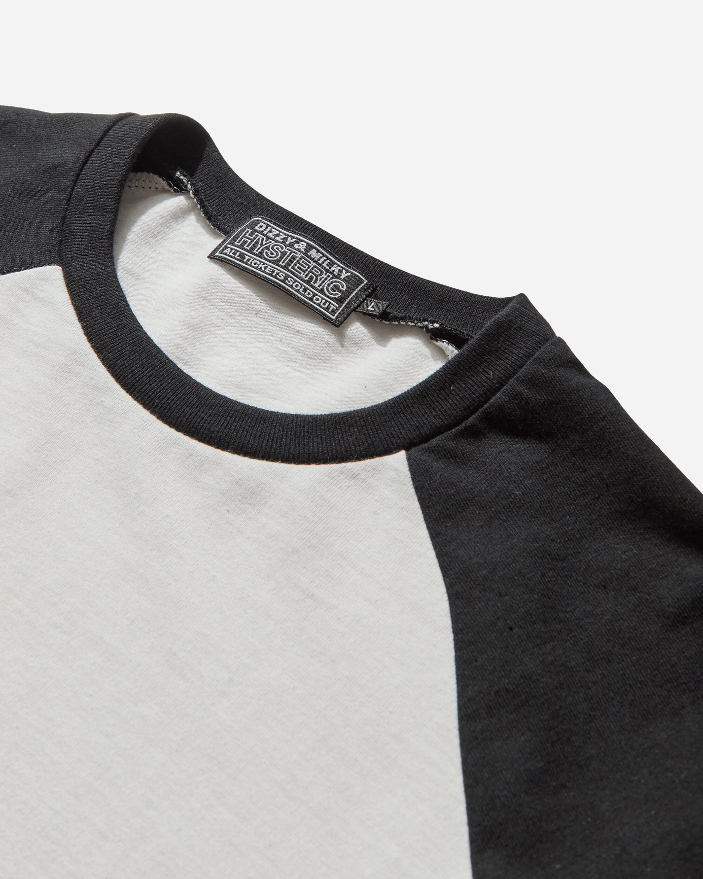 Hysteric Glamour Hysteric Glamour X Slam Jam Raglan Long Sleeve T-Shirt White/Black T-Shirts Longsleeve 02253CL182 00