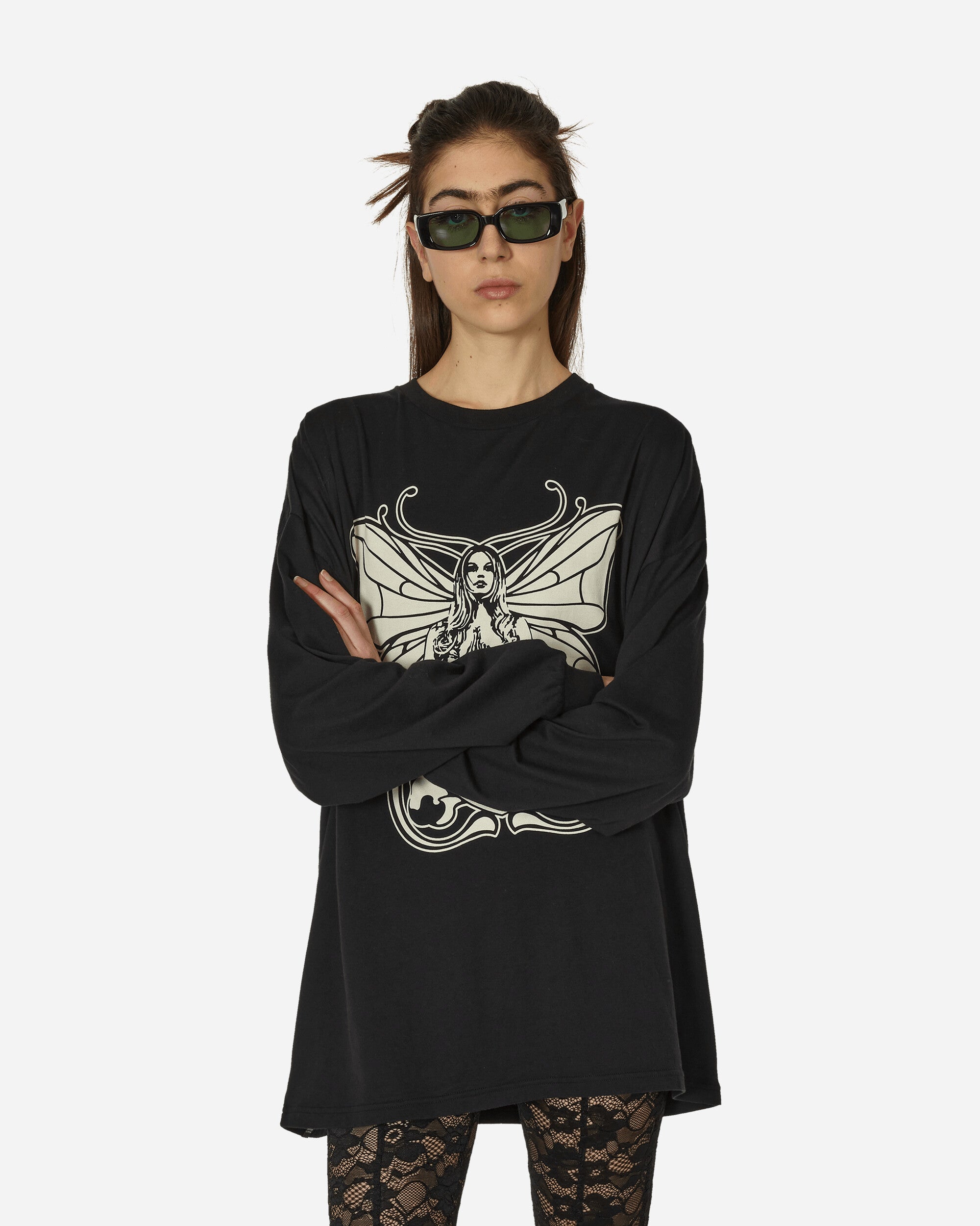 Hysteric Glamour Levitated Girl Longsleeve T-Shirt Black