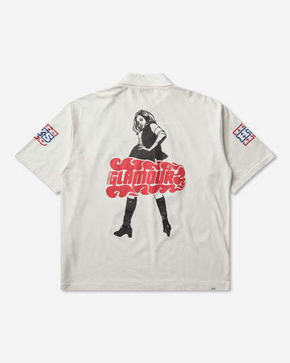 Hysteric Glamour Hg Pit Crew Shirt White T-Shirts Polo 02261CH06 00