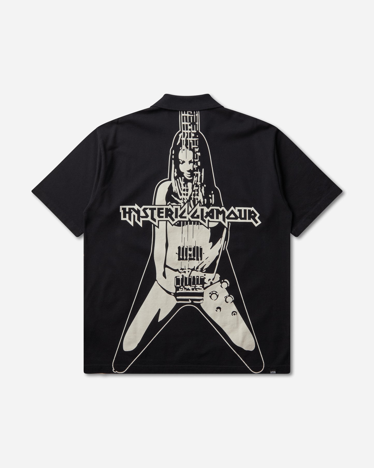 Hysteric Glamour Metal Guid Polo Shirt Black T-Shirts Polo 02261CH02 96