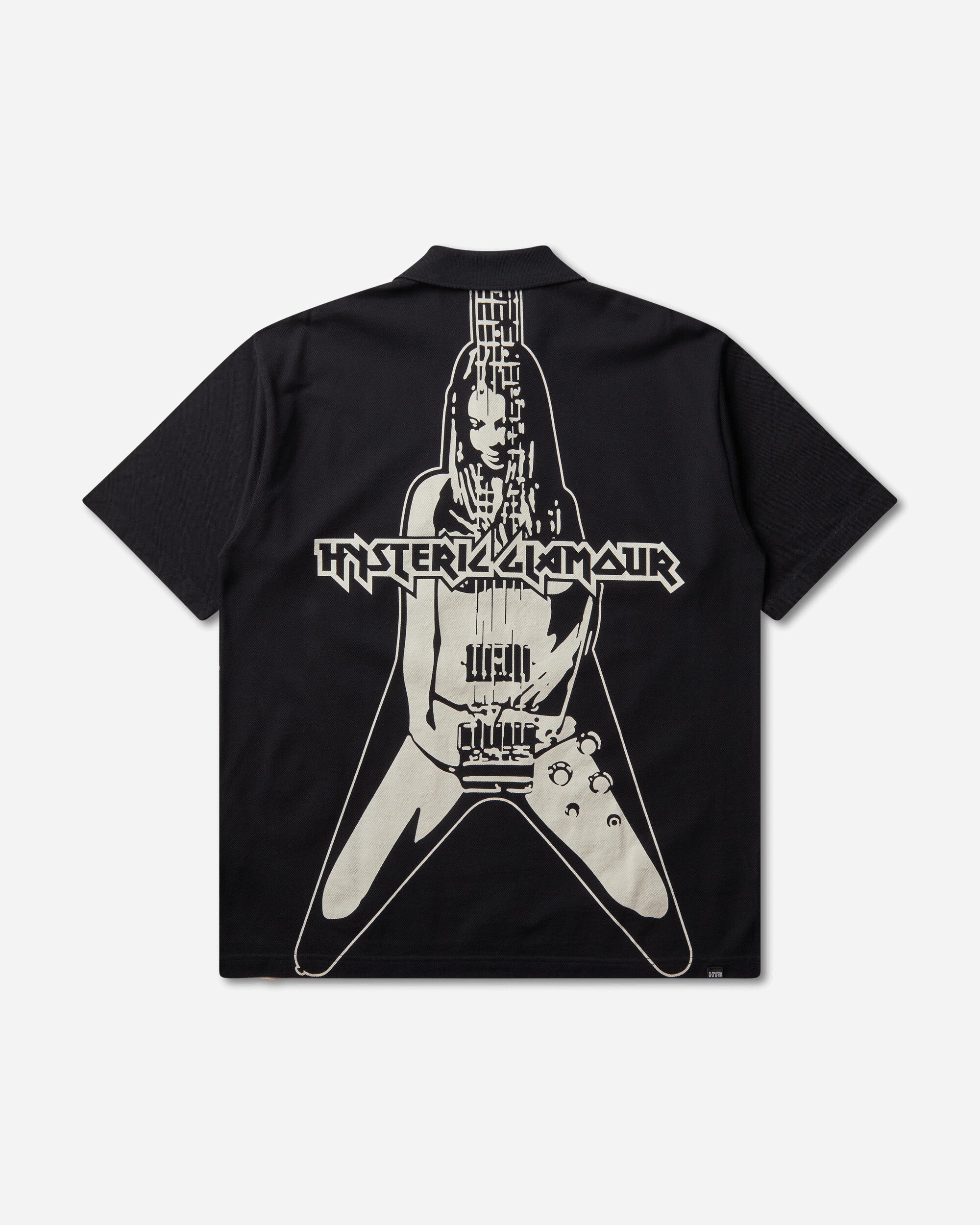 Hysteric Glamour Metal Guid Polo Shirt Black T-Shirts Polo 02261CH02 96