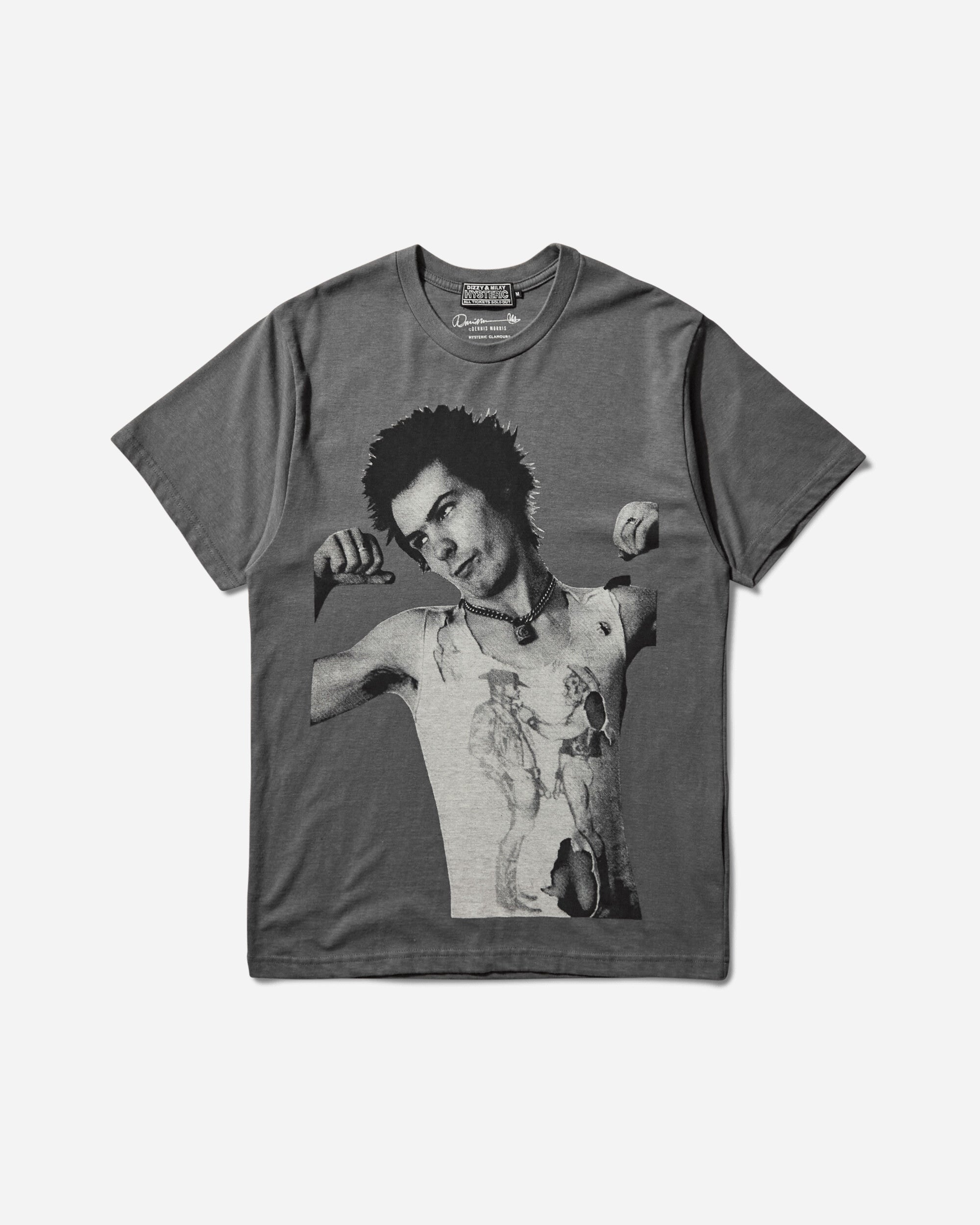 Hysteric Glamour Dm/Sid July '77 T-Shirt Charcoal T-Shirts Shortsleeve 02251CT16 94