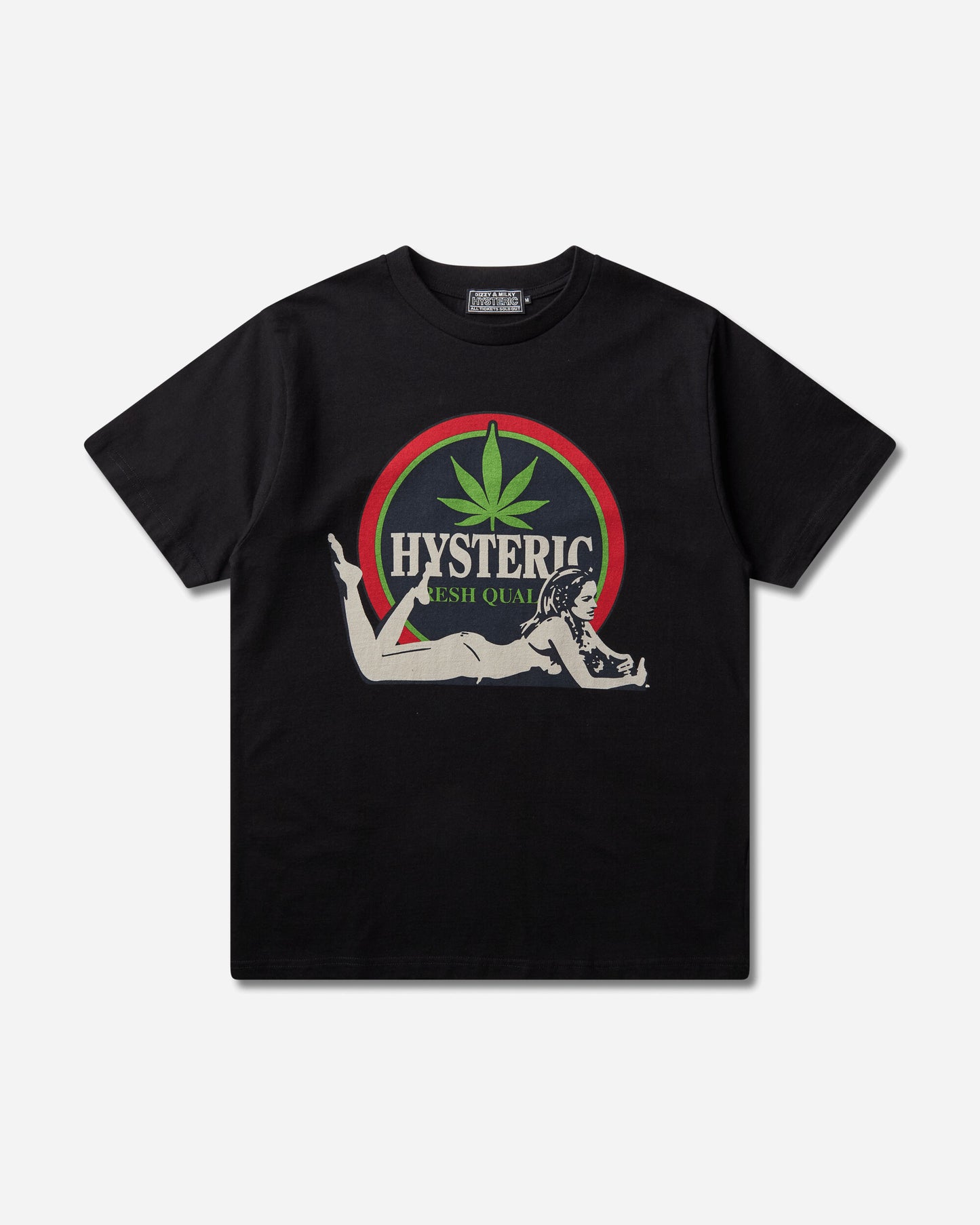 Hysteric Glamour Fresh Quality Tshirt Black T-Shirts Shortsleeve 02261CT25 96