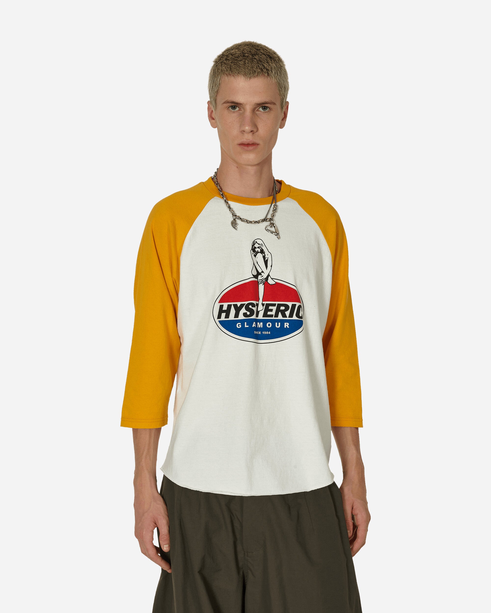 Hysteric Glamour Girl On The Top Raglan T-Shirt White / Yellow