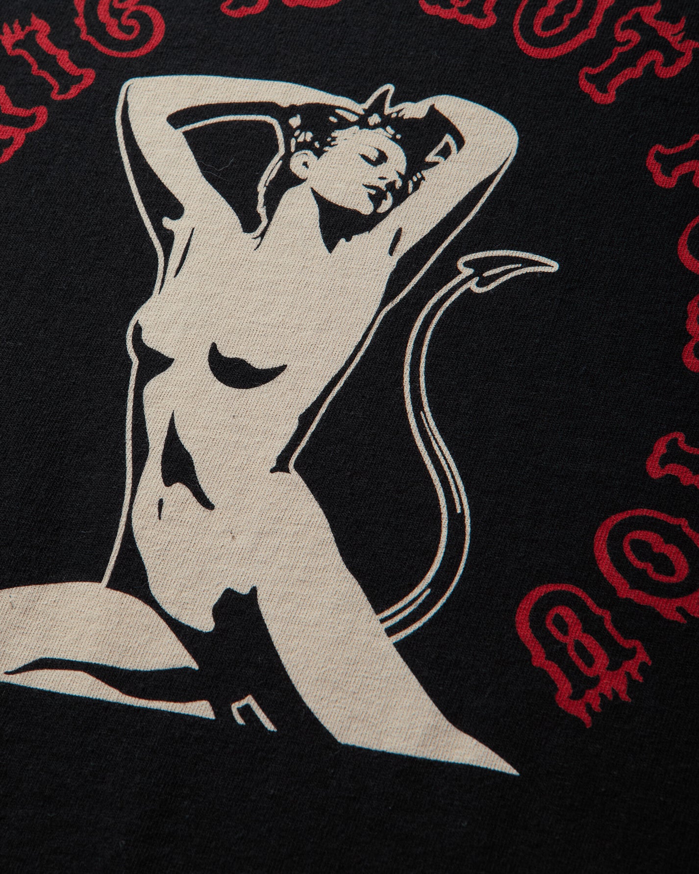 Hysteric Glamour Hot For You T-Shirt Black T-Shirts Shortsleeve 02263CT02 96