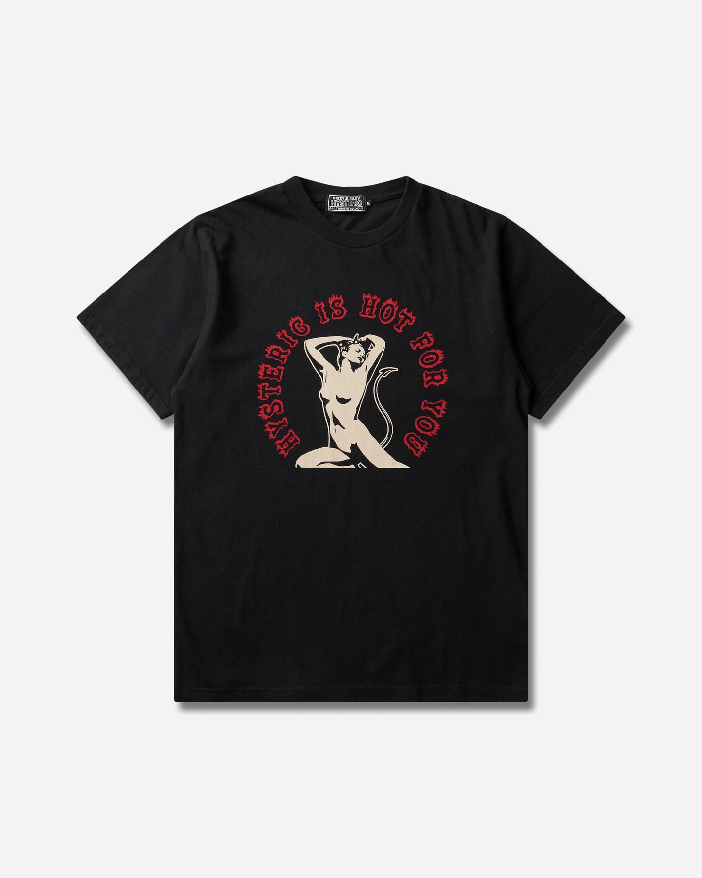 Hysteric Glamour Hot For You T-Shirt Black T-Shirts Shortsleeve 02263CT02 96
