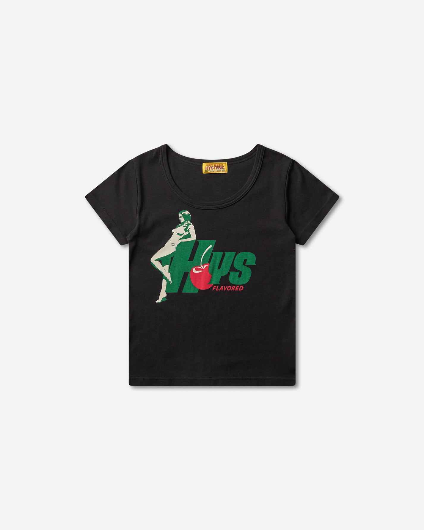 Hysteric Glamour Hys Flavor Baby Tshirt Black T-Shirts Shortsleeve 01261CT11 96