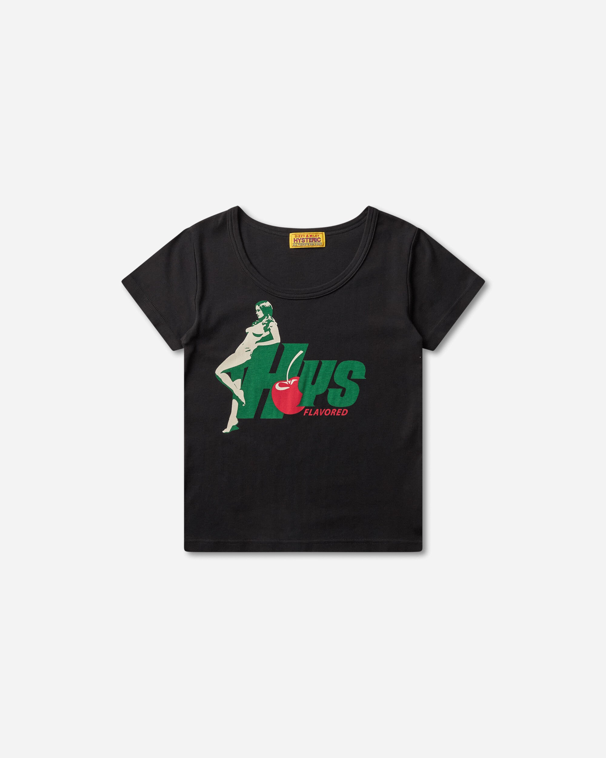 Hysteric Glamour Hys Flavor Baby Tshirt Black T-Shirts Shortsleeve 01261CT11 96