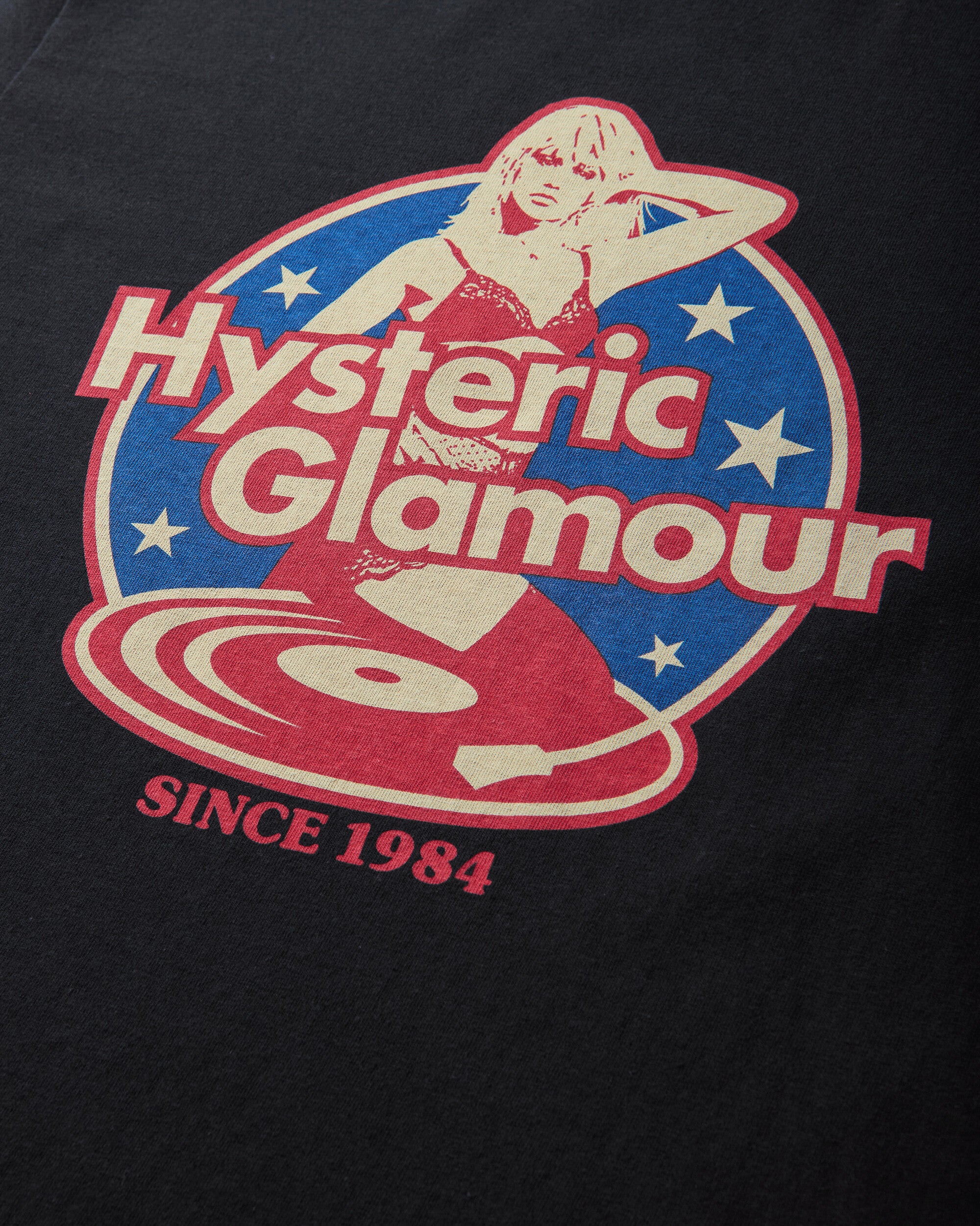 Hysteric Glamour Hysteric Records Tshirt Black T-Shirts Shortsleeve 02261CT34 96