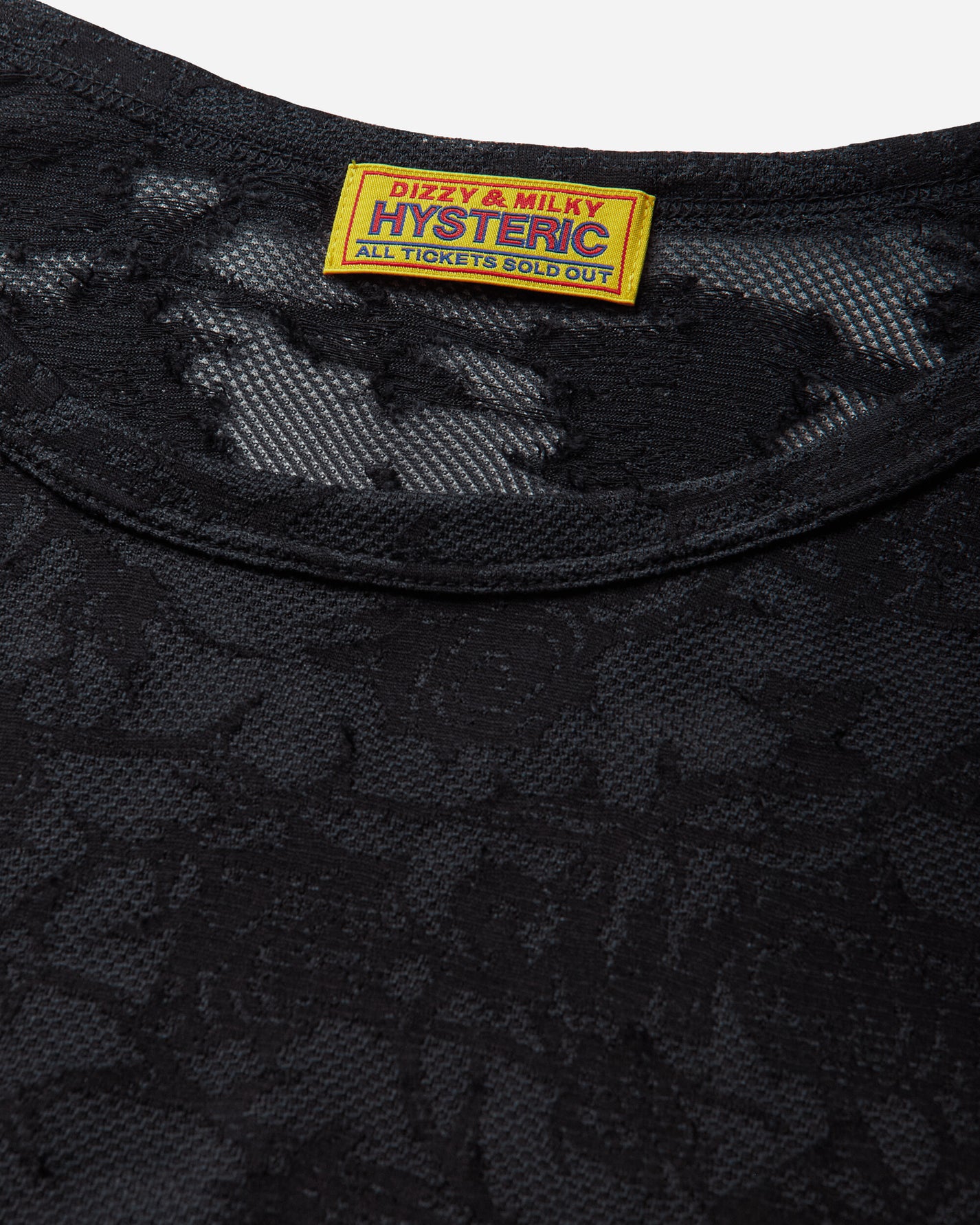 Hysteric Glamour Hysteric Rose Jacquard Baby Tshirt Black T-Shirts Shortsleeve 01261CL06 99