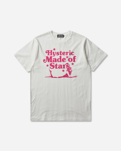 Hysteric Glamour Made Of Stars T-Shirt White T-Shirts Shortsleeve 02263CT05 00