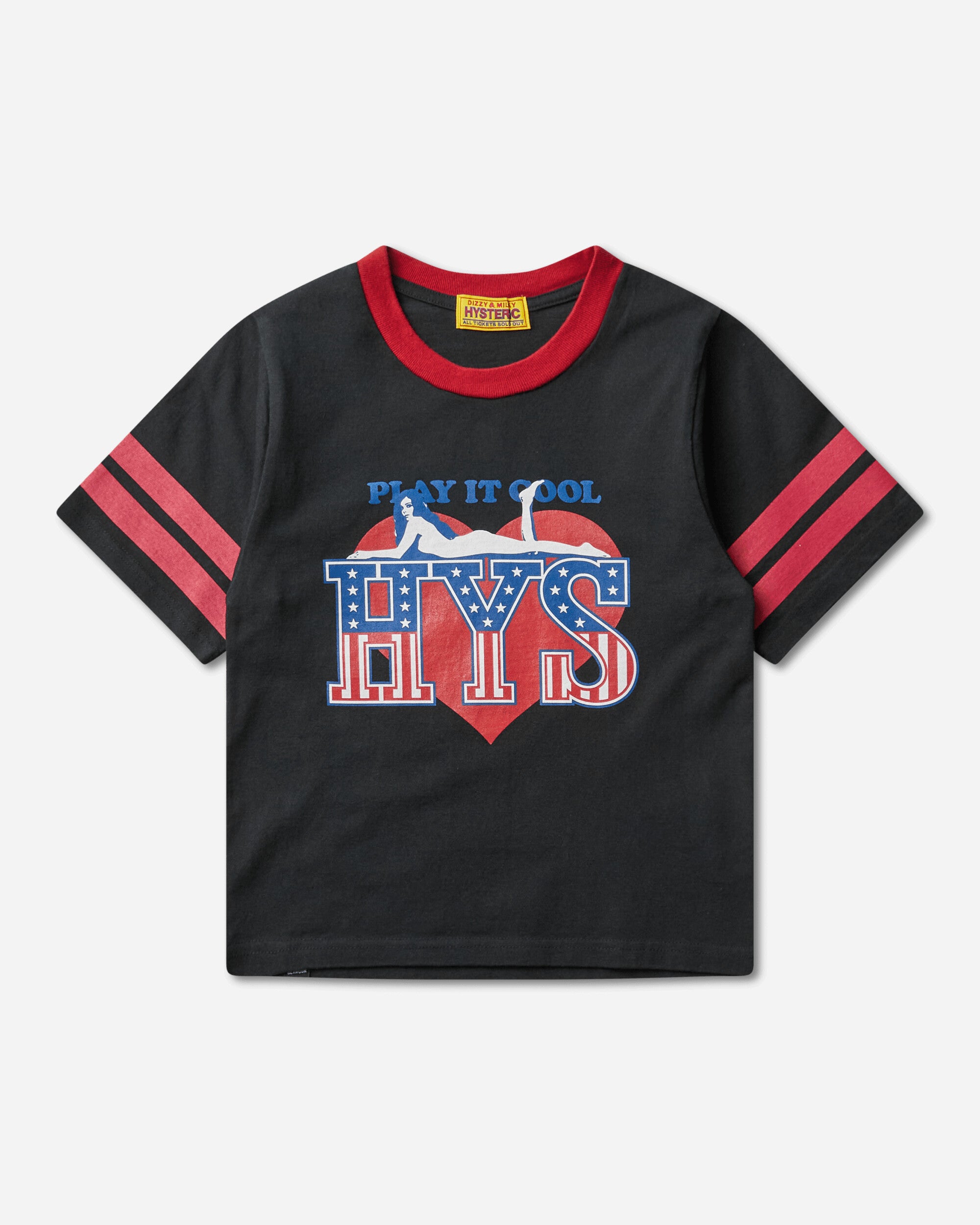 Hysteric Glamour Play It Cool Tshirt Black T-Shirts Shortsleeve 01261CT03 96