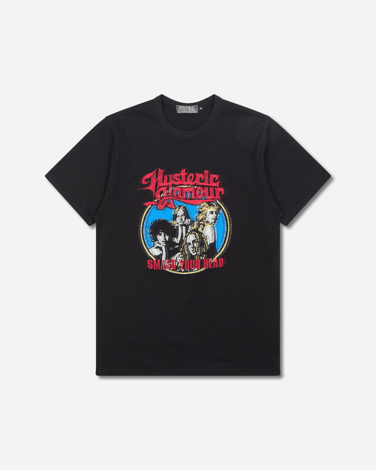 Hysteric Glamour Smash Your Head Jacquard T-Shirt Black T-Shirts Shortsleeve 02263CT10 96