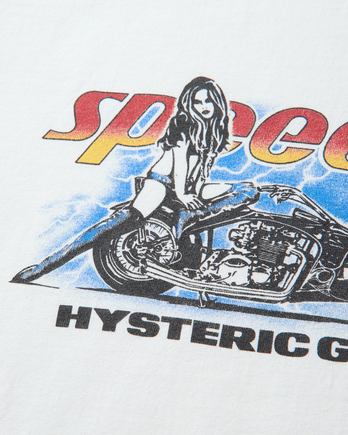 Hysteric Glamour Speedster Heavy Metal T-Shirt White T-Shirts Shortsleeve 02263CT06 00