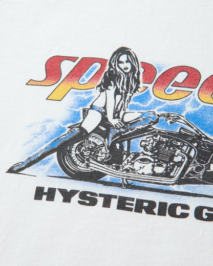 Hysteric Glamour Speedster Heavy Metal T-Shirt White T-Shirts Shortsleeve 02263CT06 00