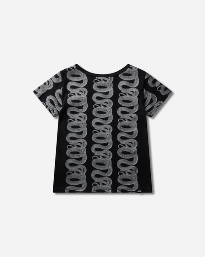 Hysteric Glamour Wmns Banana Girl Baby T-Shirt Black T-Shirts Shortsleeve 01263CT03 99