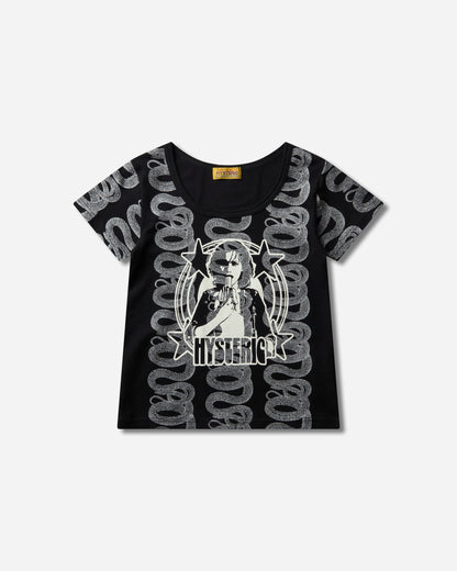 Hysteric Glamour Wmns Banana Girl Baby T-Shirt Black T-Shirts Shortsleeve 01263CT03 99