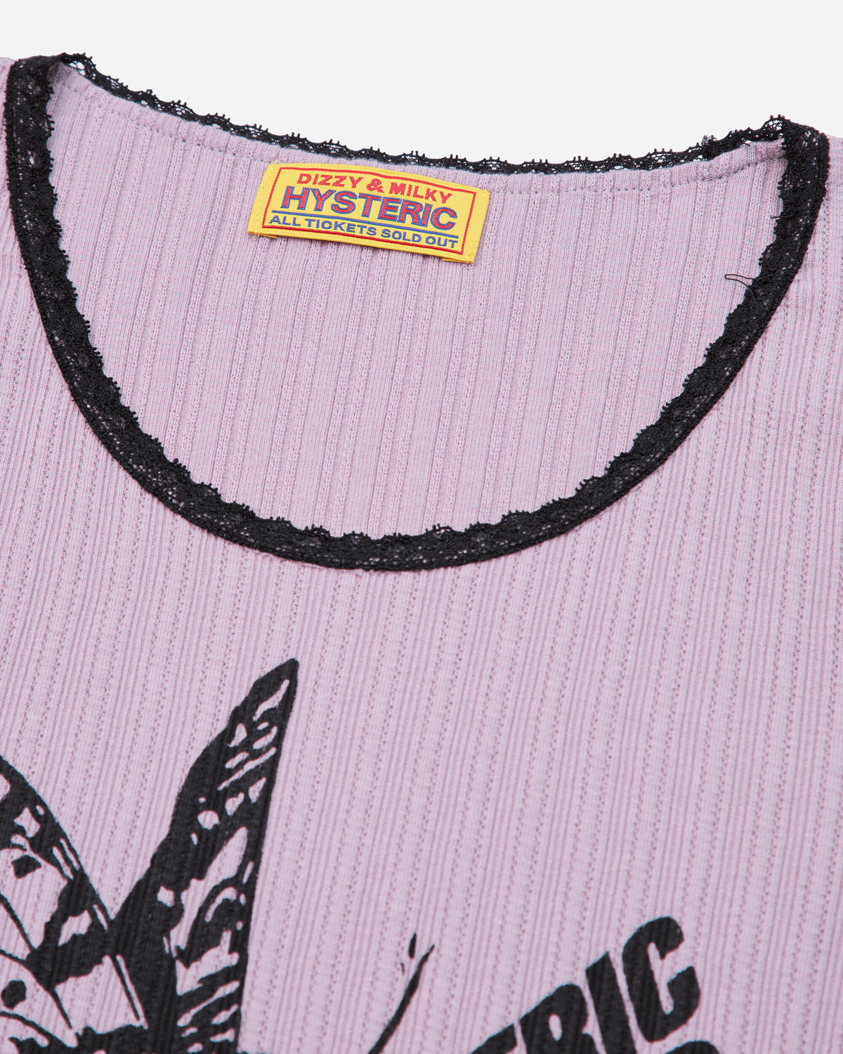 Hysteric Glamour Wmns Butterfly Girl Baby T-Shirt Purple T-Shirts Shortsleeve 01263CL05 55