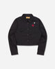Hysteric Glamour Wmns Rabbit Ghost Patch Cropped Shirt Black T-Shirts Shortsleeve 01263AH06 96