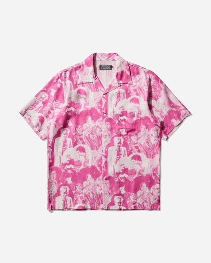 Hysteric Glamour Dm/Bolloks Anarchy Mix Pattern Open Collar Shirt Pink Pattern Shirts Shortsleeve Shirt 02251AH16 39