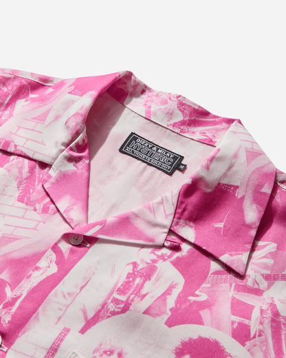 Hysteric Glamour Dm/Bolloks Anarchy Mix Pattern Open Collar Shirt Pink Pattern Shirts Shortsleeve Shirt 02251AH16 39