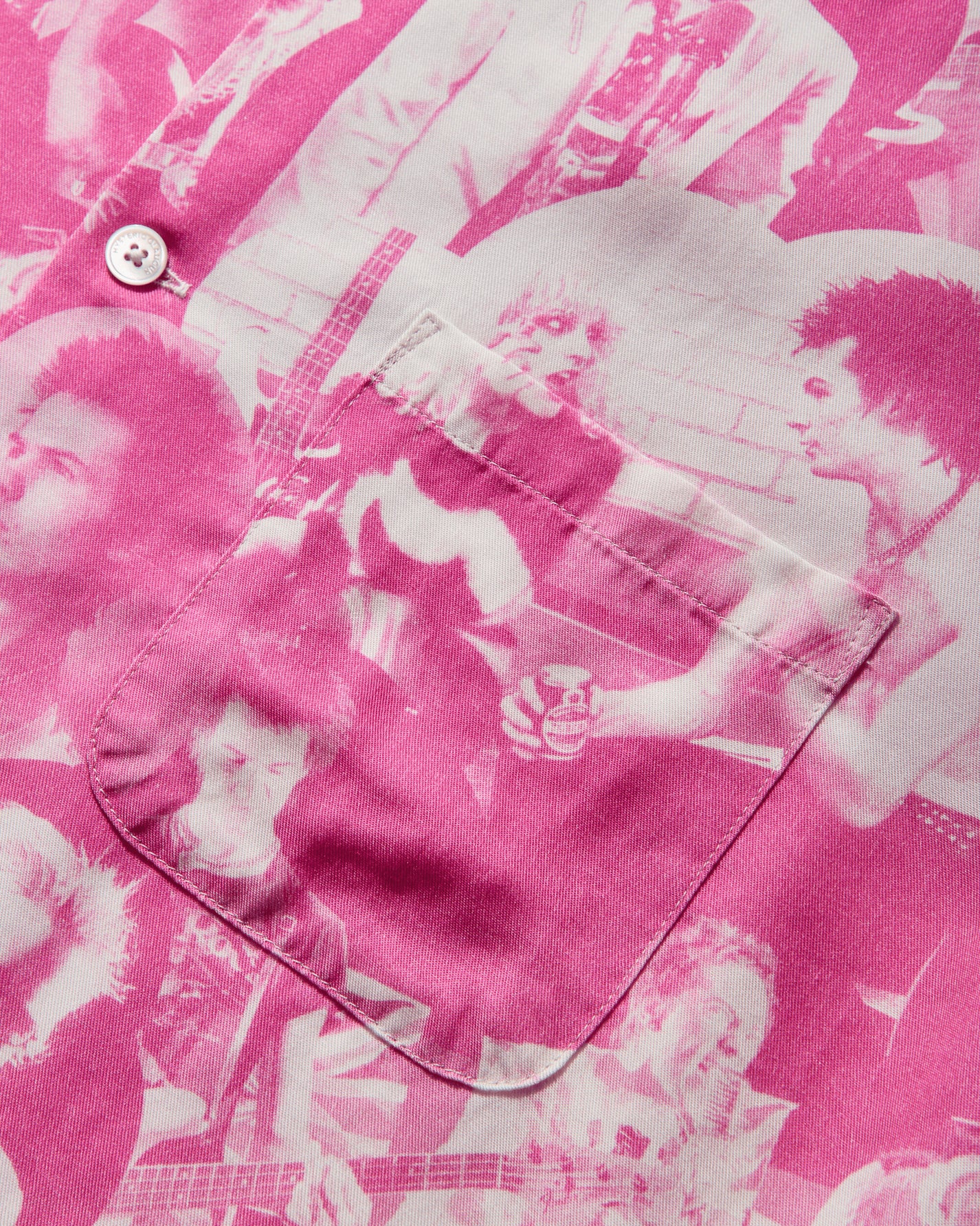 Hysteric Glamour Dm/Bolloks Anarchy Mix Pattern Open Collar Shirt Pink Pattern Shirts Shortsleeve Shirt 02251AH16 39