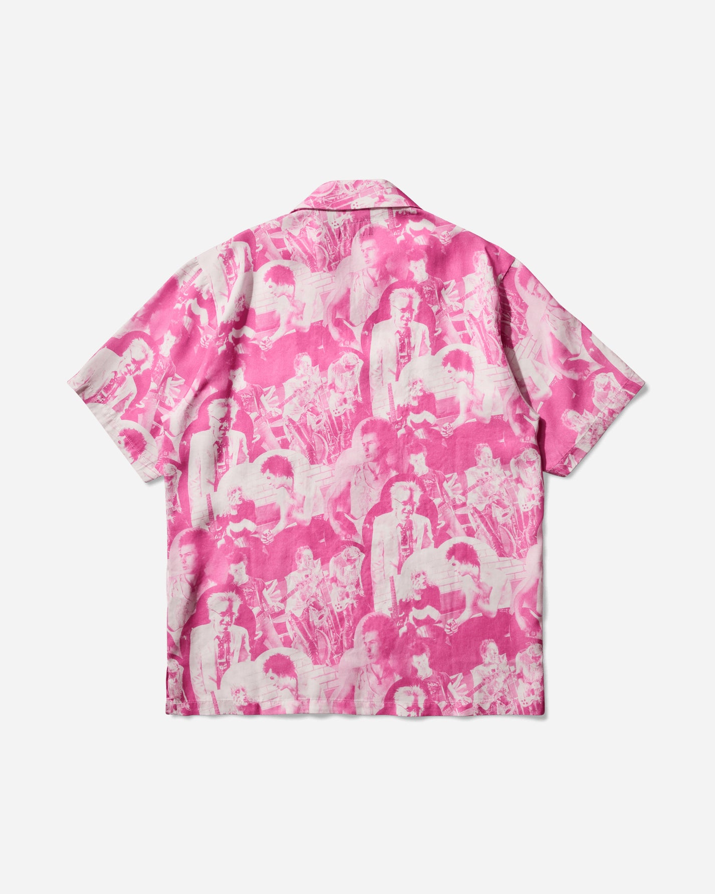 Hysteric Glamour Dm/Bolloks Anarchy Mix Pattern Open Collar Shirt Pink Pattern Shirts Shortsleeve Shirt 02251AH16 39