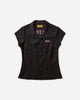 Hysteric Glamour Wmns Spook Show Embroidered Bowling Shirt Black Shirts Shortsleeve Shirt 01251AH01 96