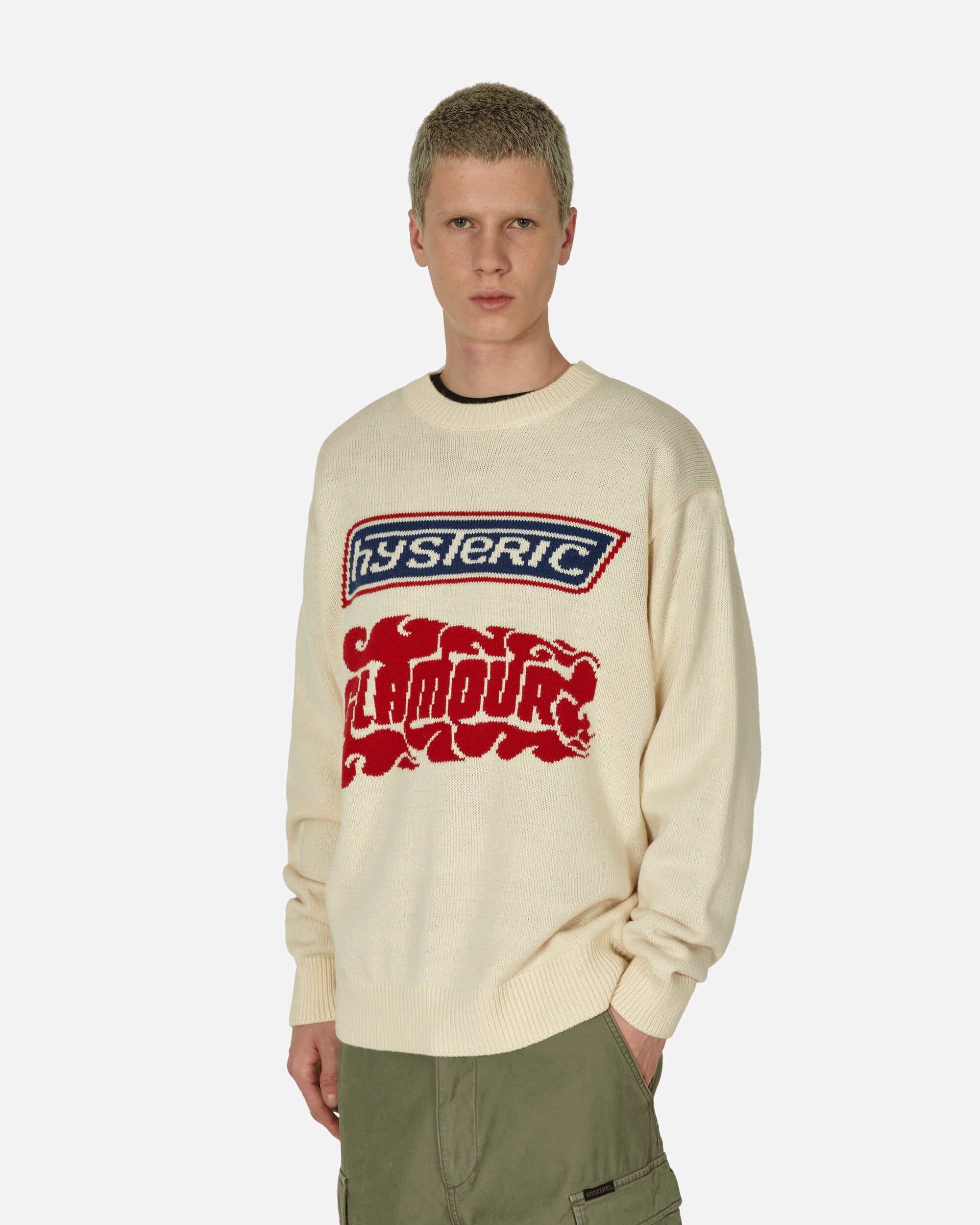 Hysteric Glamour HG Combo Sweater White - Slam Jam® Official Store