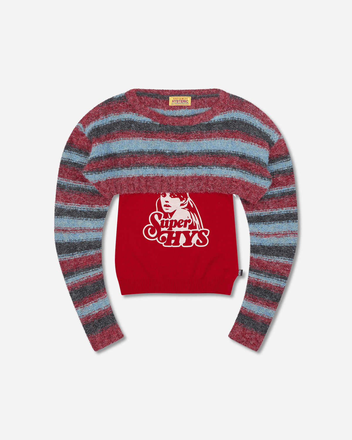 Hysteric Glamour Wmns Super Hys Ensemble Pullover & Camisole Red Knitwears Sweaters 01263NS06 50