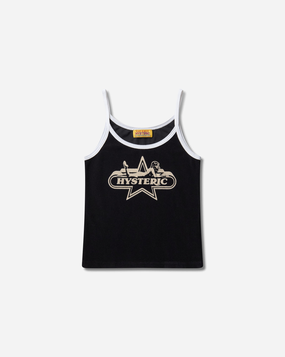 Hysteric Glamour Star Woman Camisole Black T-Shirts Top 01261CR08 96