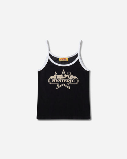 Hysteric Glamour Star Woman Camisole Black T-Shirts Top 01261CR08 96