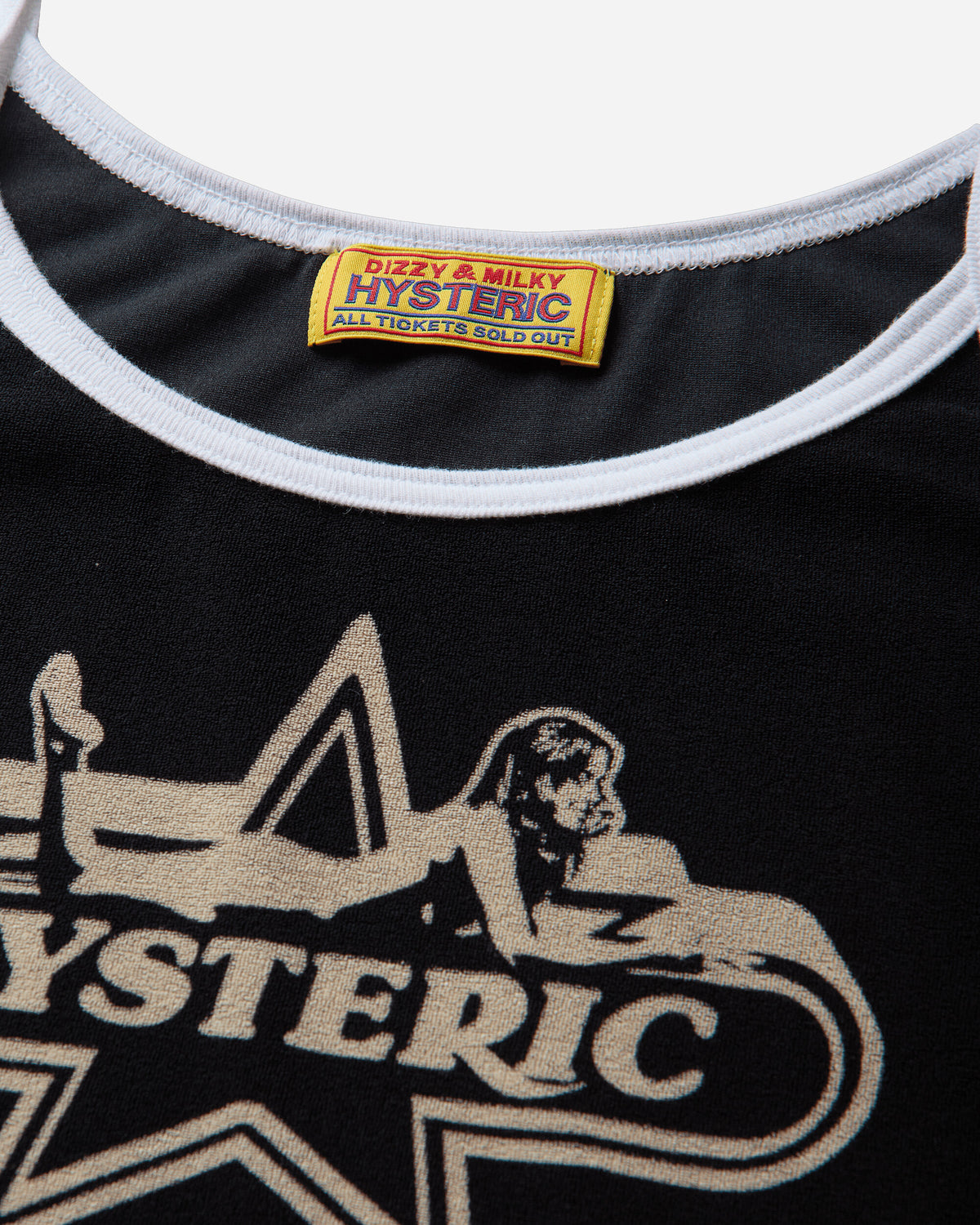 Hysteric Glamour Star Woman Camisole Black T-Shirts Top 01261CR08 96