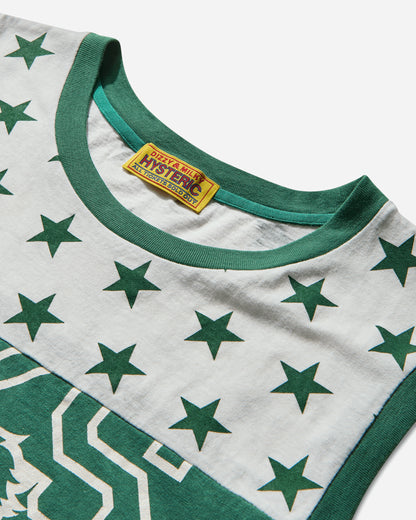 Hysteric Glamour Wmns Fire Bear College Sleeveless Green T-Shirts Top 01251CR03 60