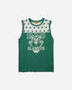 Hysteric Glamour Wmns Fire Bear College Sleeveless Green T-Shirts Top 01251CR03 60