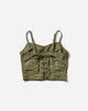 Hysteric Glamour Wmns Military Vest Khaki T-Shirts Top 01251AH06 65
