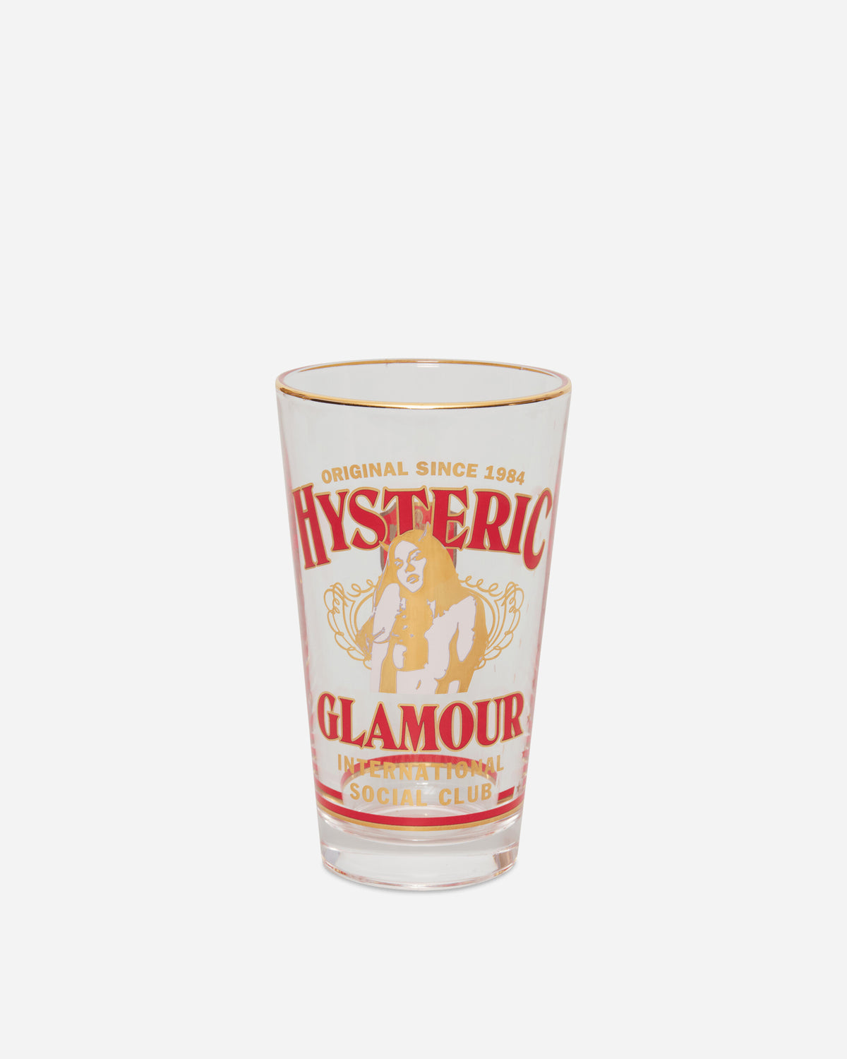 Hysteric Glamour Hg Social Club 1 Pint Beer Glass White Tableware Mugs and Glasses 02263QG05 00