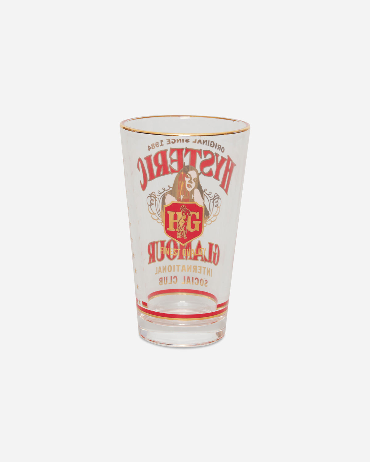 Hysteric Glamour Hg Social Club 1 Pint Beer Glass White Tableware Mugs and Glasses 02263QG05 00