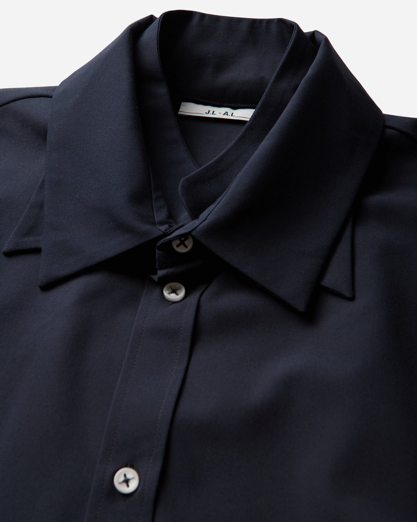 _J.L-A.L_ Triple Collar Shirt Onyx Shirts Longsleeve Shirt JBMW0822FA582 BLK0057