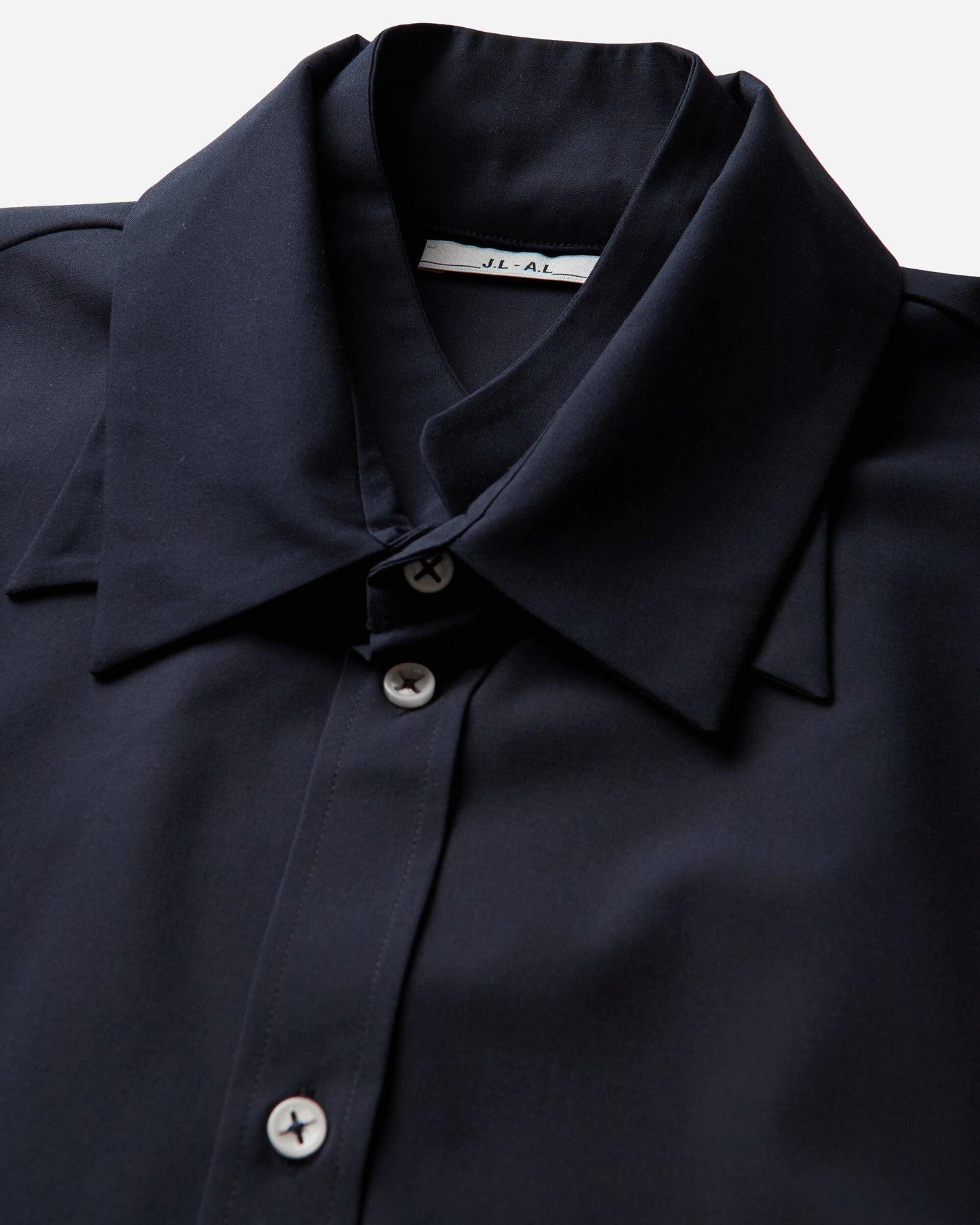 _J.L-A.L_ Triple Collar Shirt Onyx Shirts Longsleeve Shirt JBMW0822FA582 BLK0057